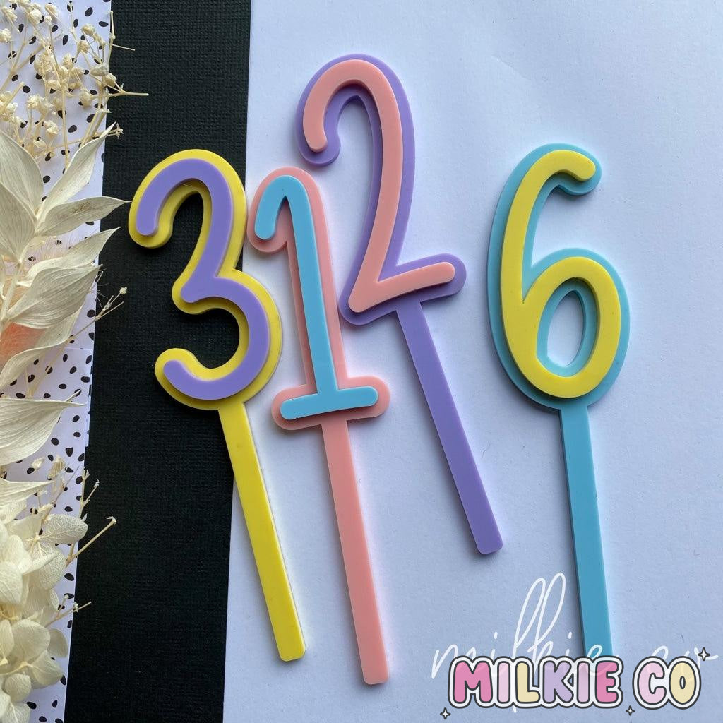 Fun Cake Topper Numbers