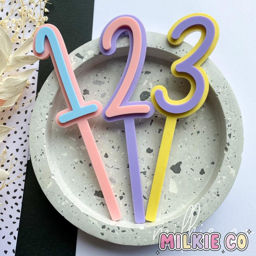 Fun Cake Topper Numbers