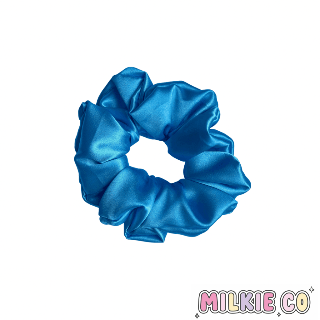 Baby Blue Satin Scrunchie All Products