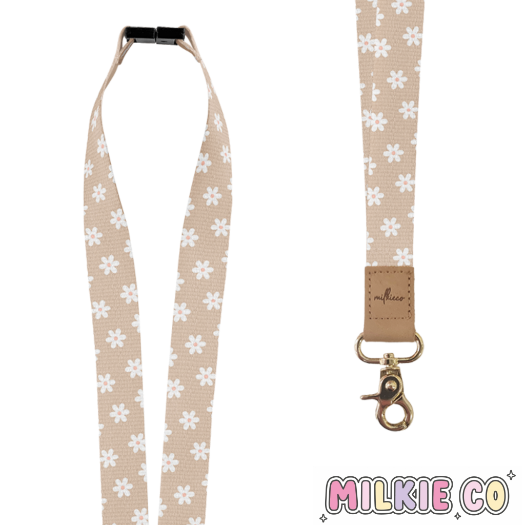 (Pre-Order) Beige Bloom Fabric Lanyard All Products