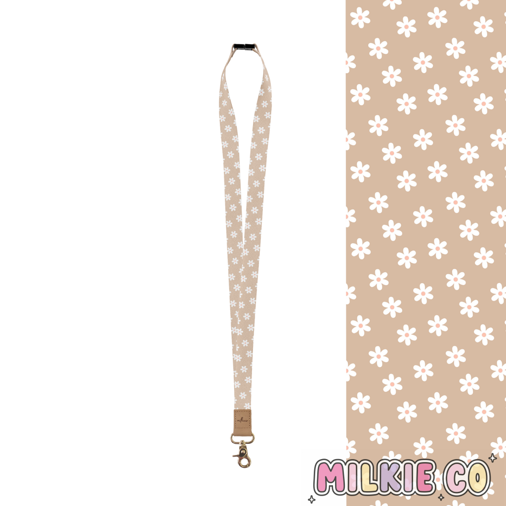 (Pre-Order) Beige Bloom Fabric Lanyard All Products