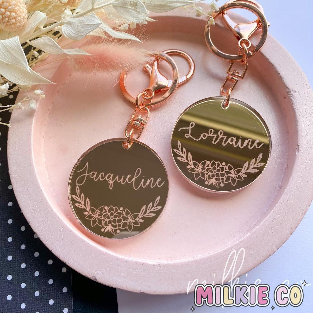 Bloom Personalised Mirror Keychain All Products