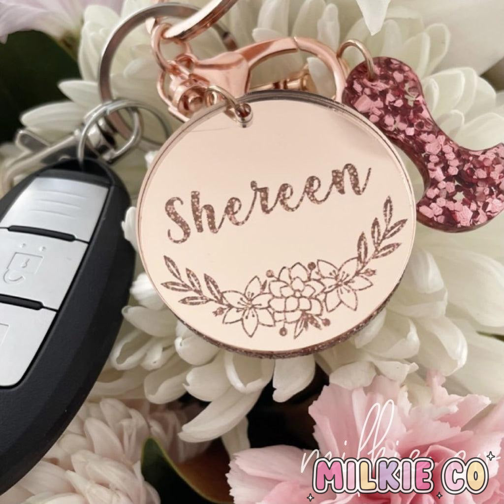 Bloom Personalised Mirror Keychain All Products