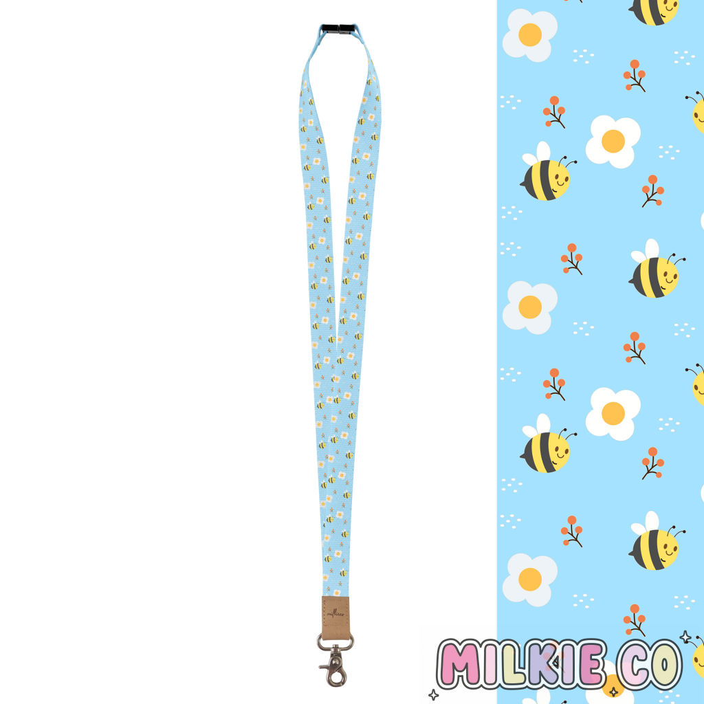 Blue Bee Fabric Lanyard All Products