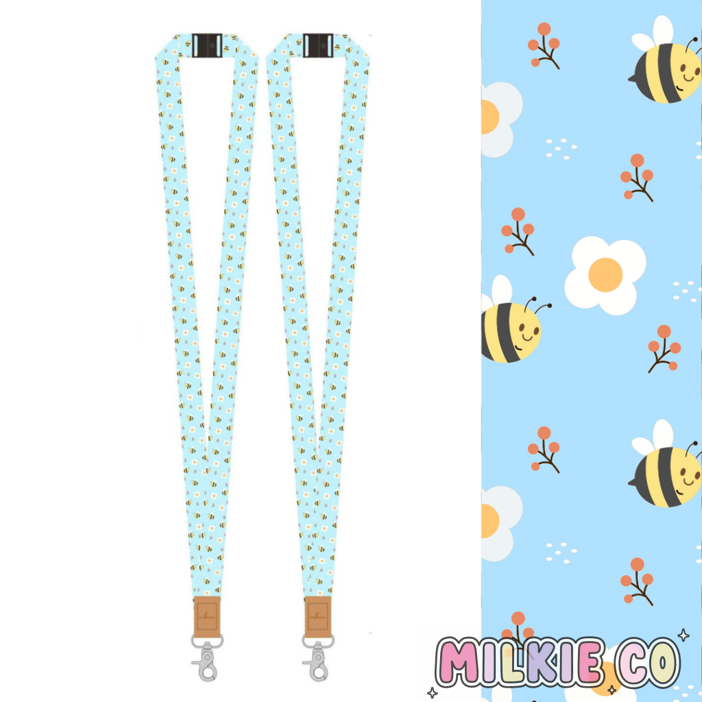 Blue Bee Fabric Lanyard All Products