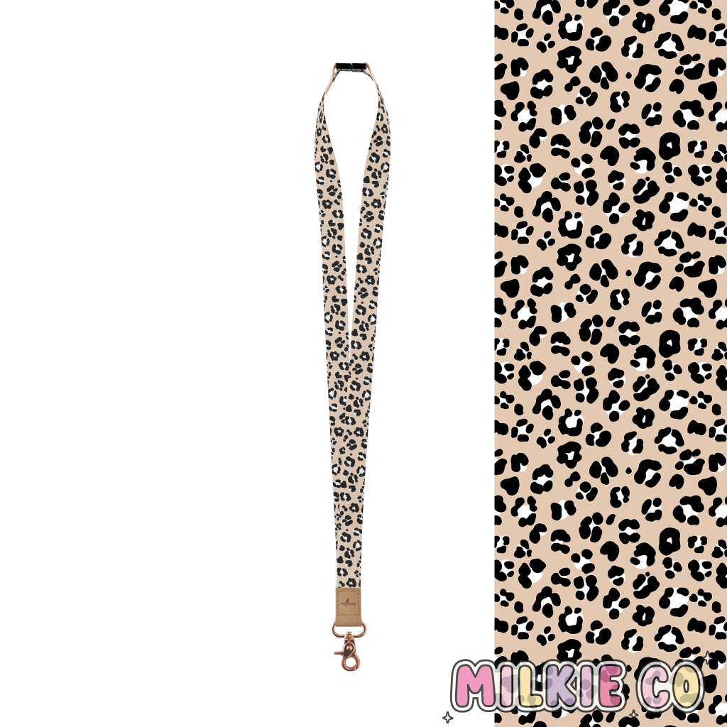 (Pre-Order) Blush Leopard Fabric Lanyard All Products