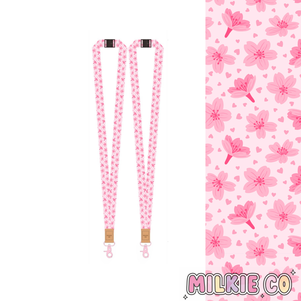 Cherry Blossom Fabric Lanyard All Products