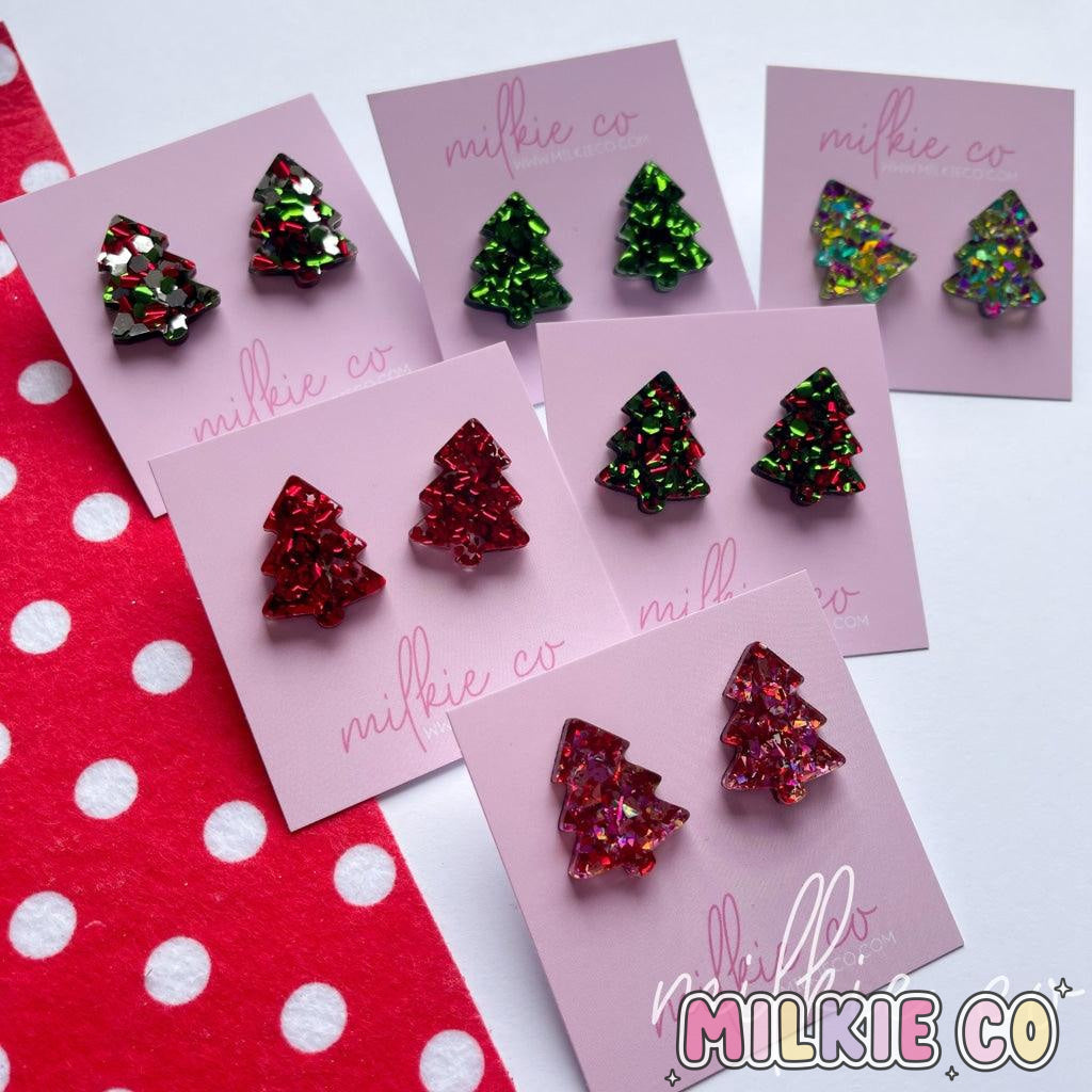 Christmas Tree Statement Studs