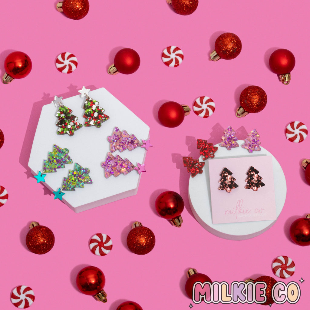 Christmas Tree Statement Studs