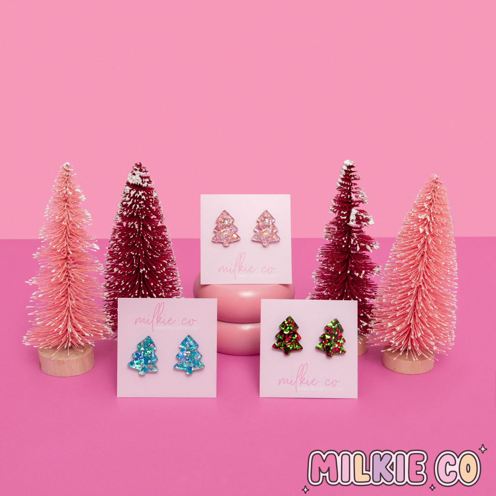 Christmas Tree Statement Studs