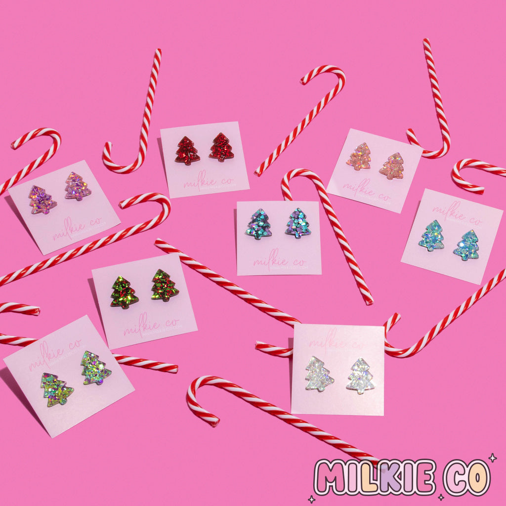 Christmas Tree Statement Studs