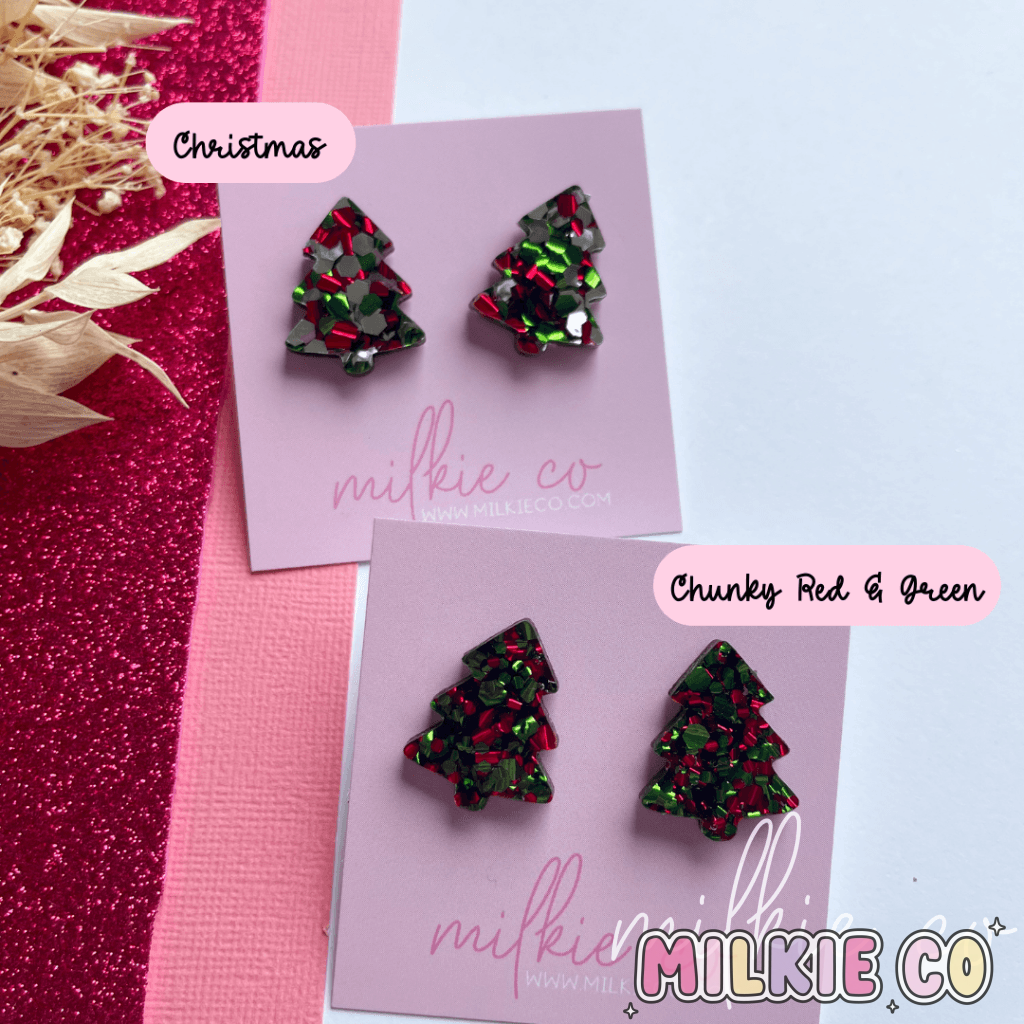 Christmas Tree Statement Studs