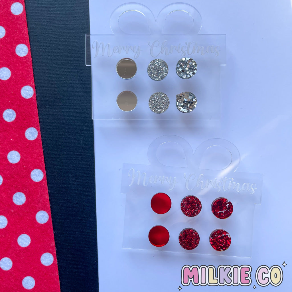 Christmas Trio Studs