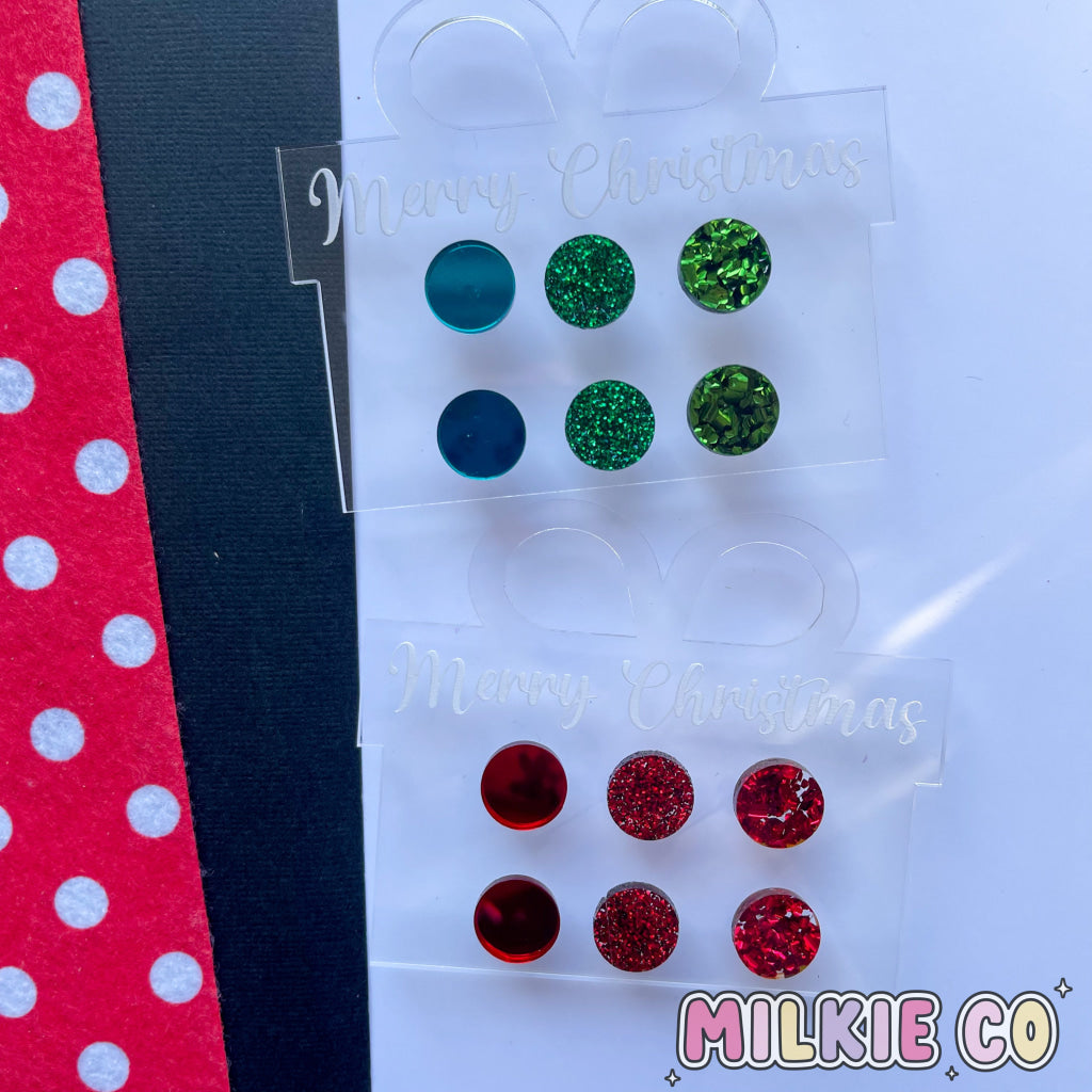 Christmas Trio Studs