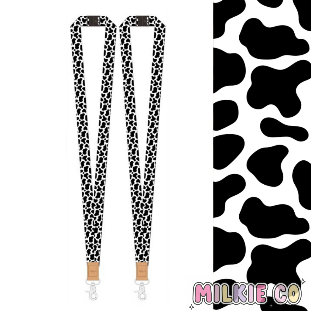 Cow Print Fabric Lanyard All Products