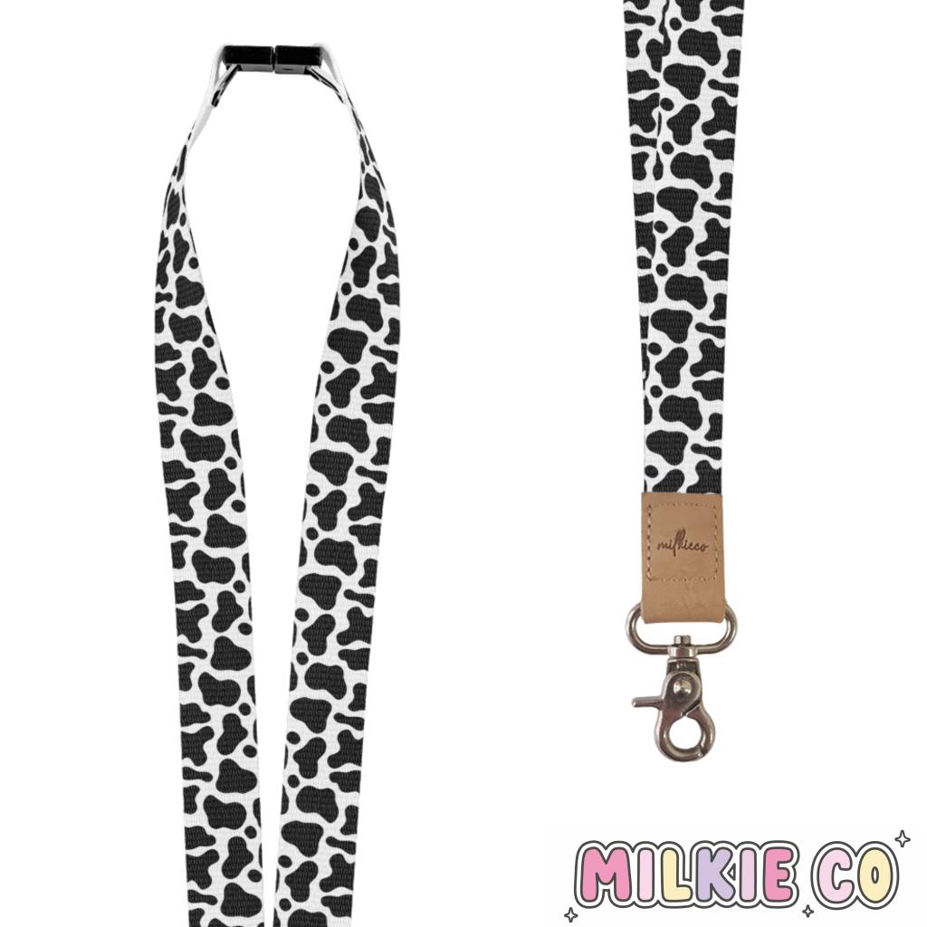 Cow Print Fabric Lanyard All Products