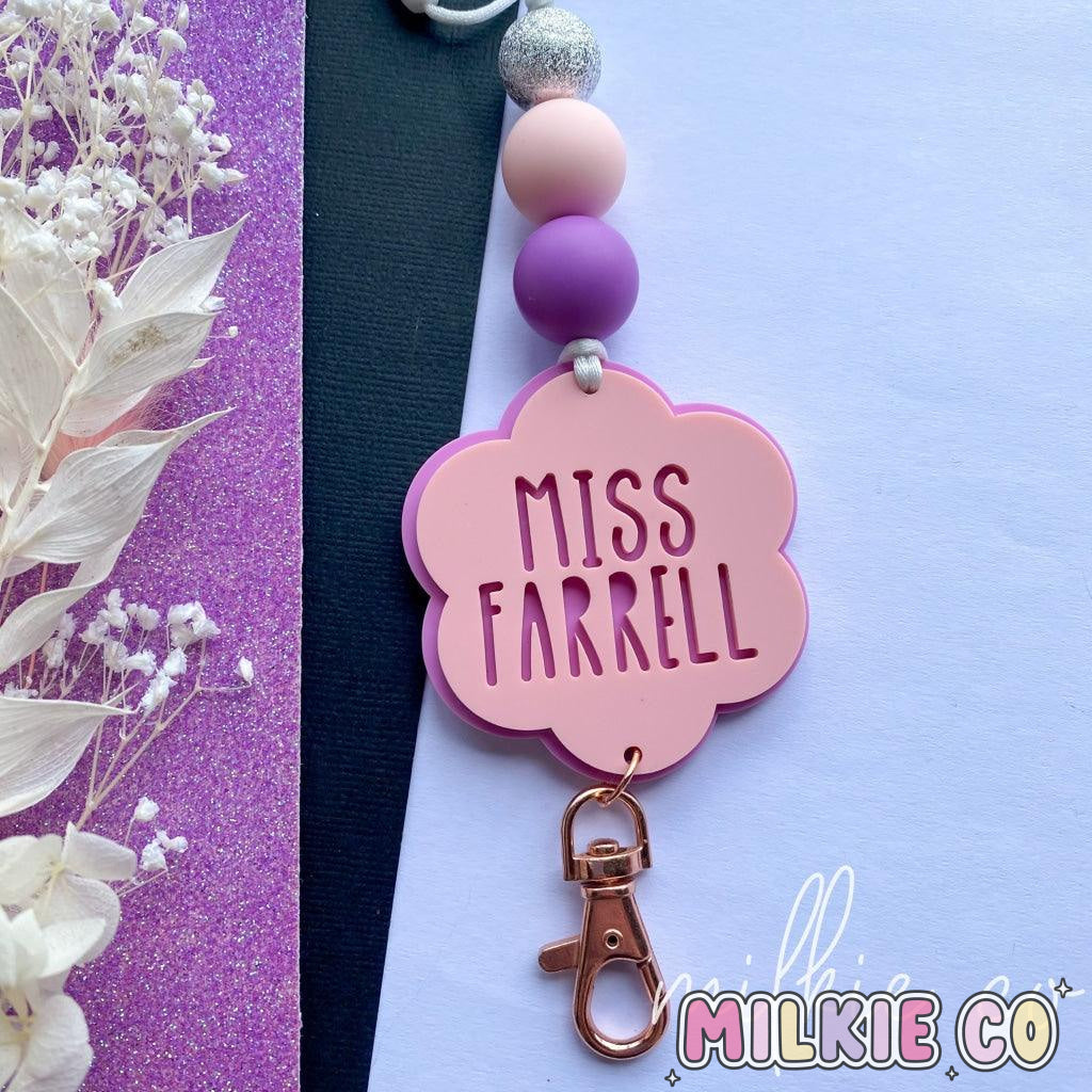 Flower Personalised Lanyard All Products