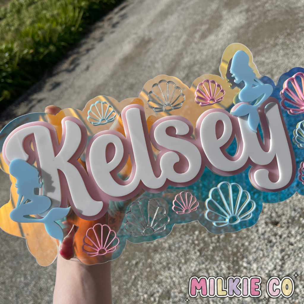 Name Acrylic Signage: Mermaid