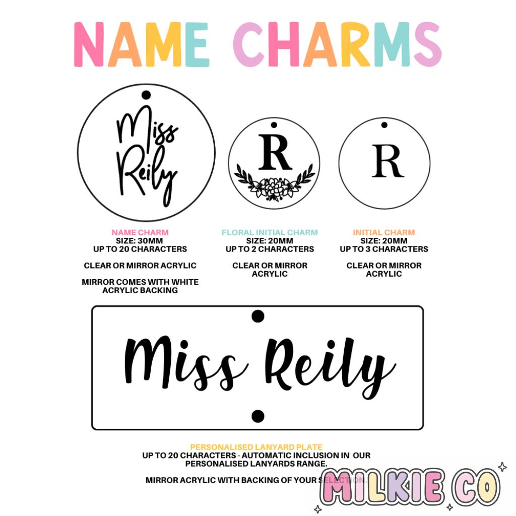 Name Charms (30Mm)