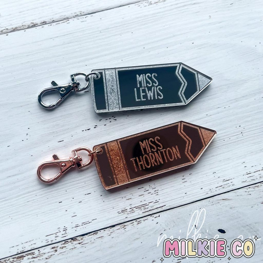 Personalised Pencil Mirror Keychain All Products