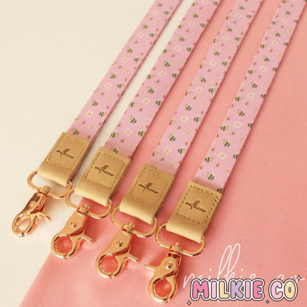 Pink Bee Fabric Lanyard All Products