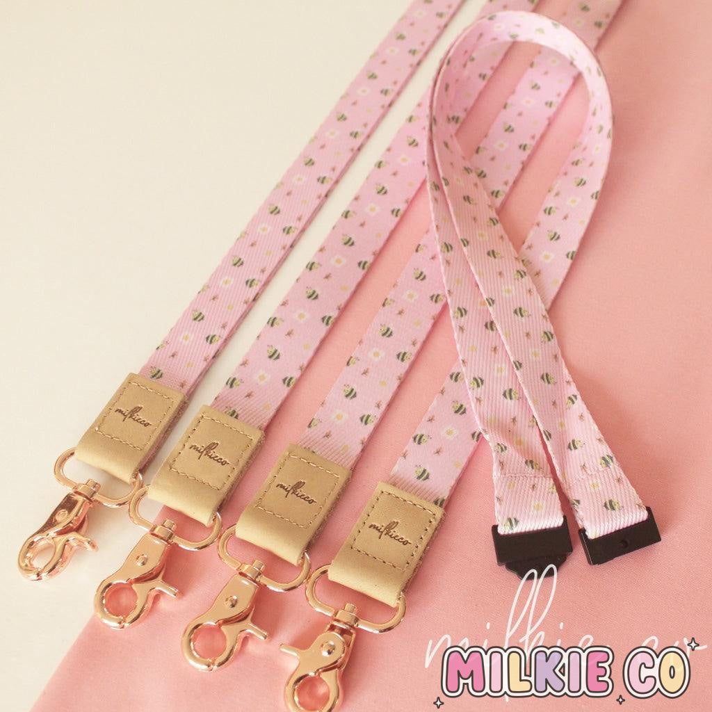 Pink Bee Fabric Lanyard All Products