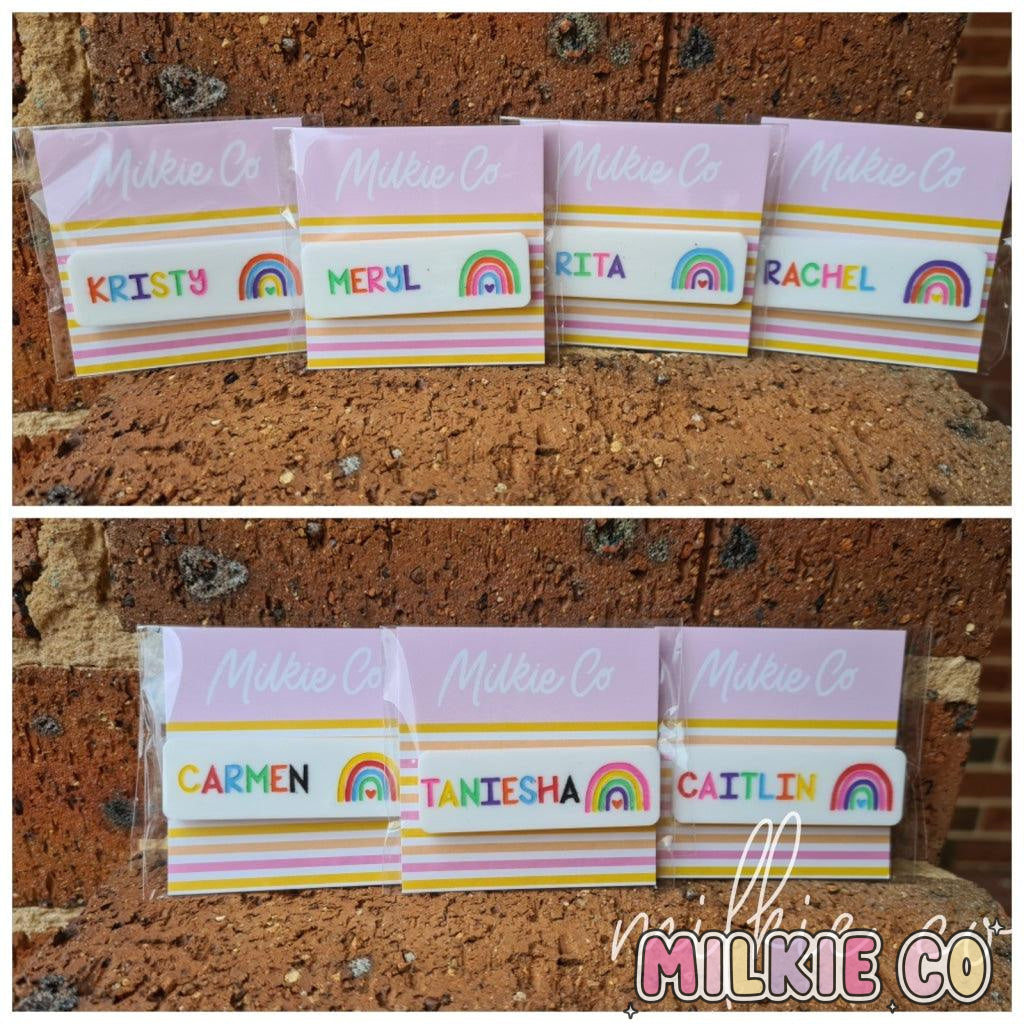 Rainbow Name Badges