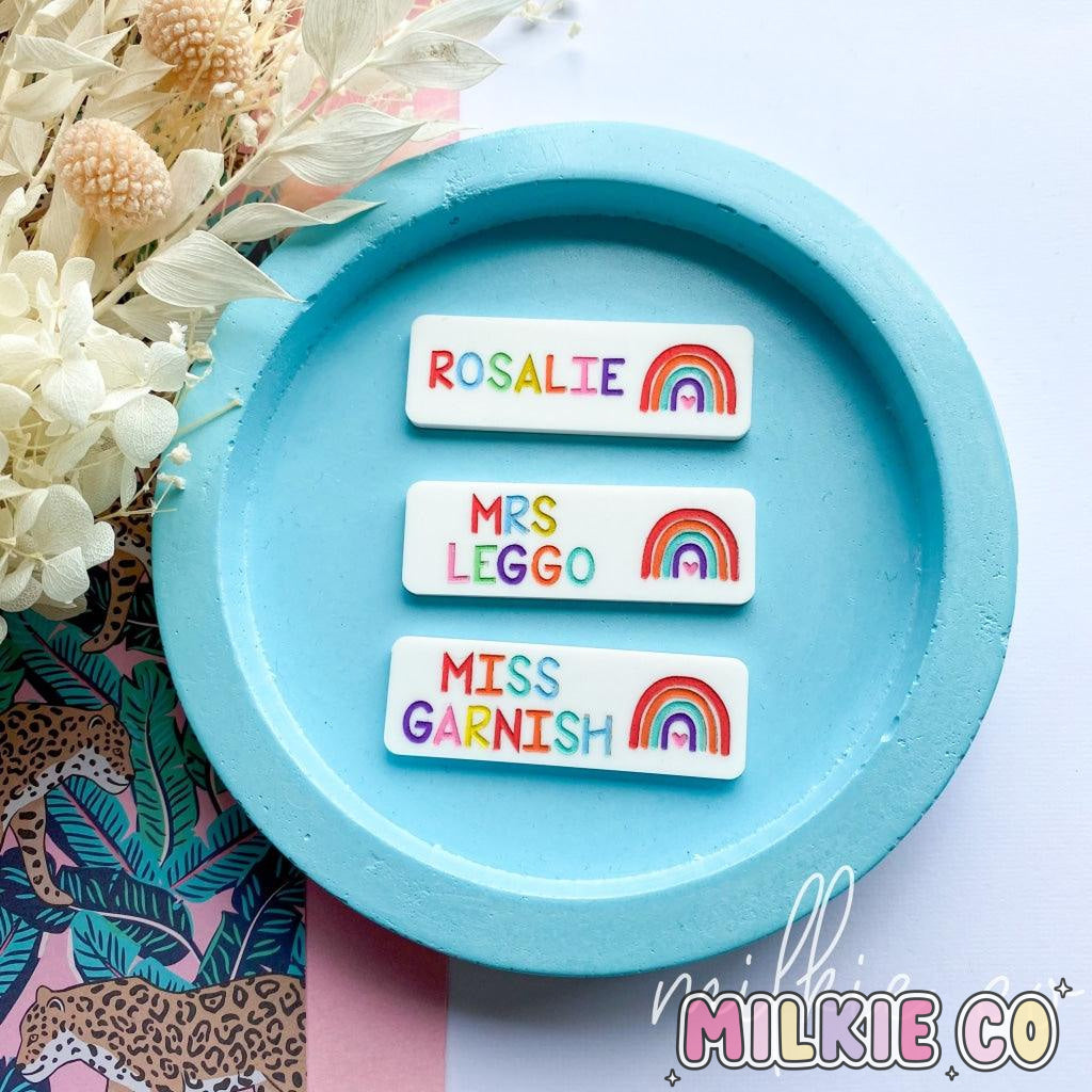 Rainbow Name Badges