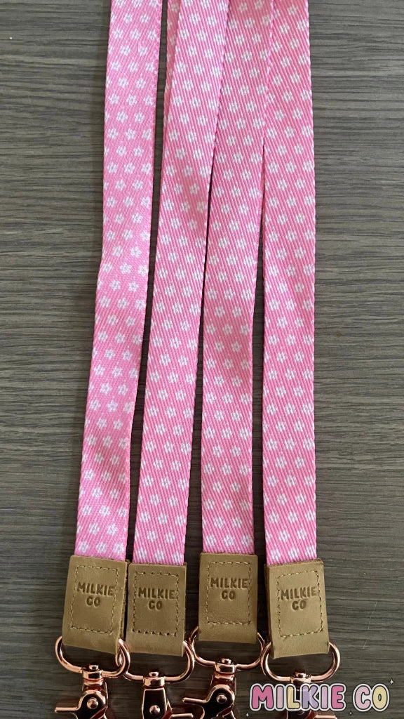 Seconds: Pink Bloom Fabric Lanyard All Products