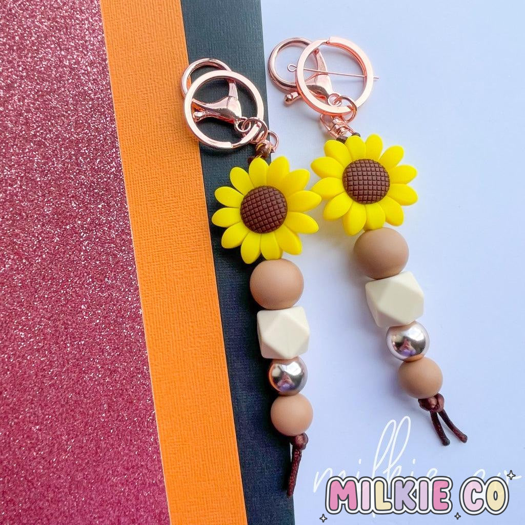 Sunflower Beaded Keychain All Products