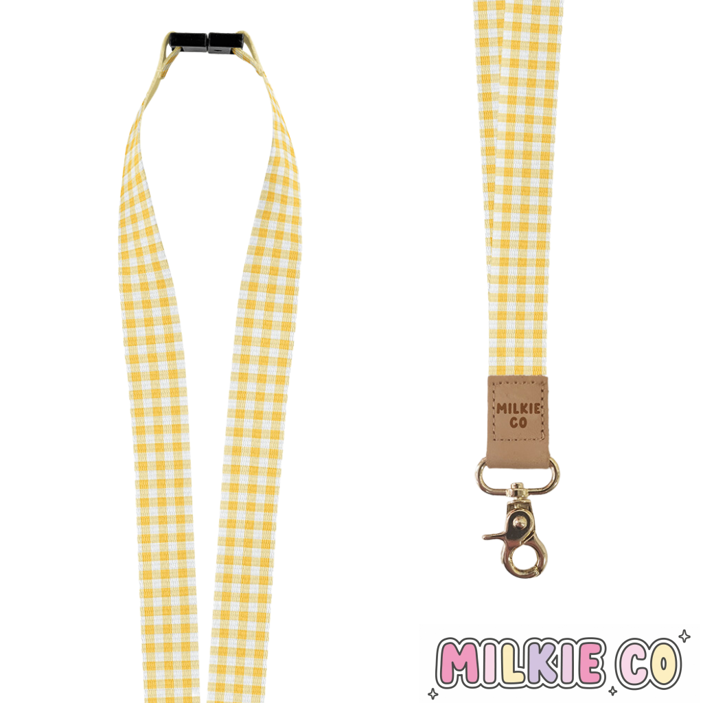 Sunshine Gingham Fabric Lanyard All Products