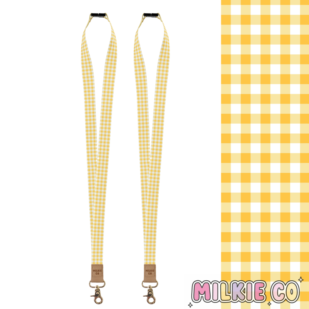 Sunshine Gingham Fabric Lanyard All Products