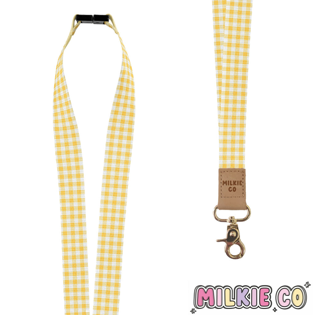 Sunshine Gingham Fabric Lanyard All Products