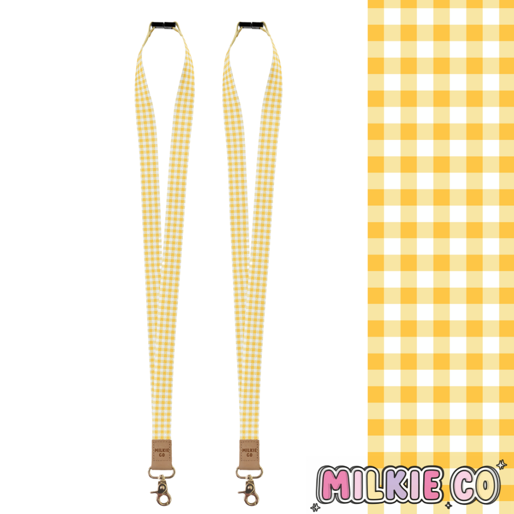 Sunshine Gingham Fabric Lanyard All Products