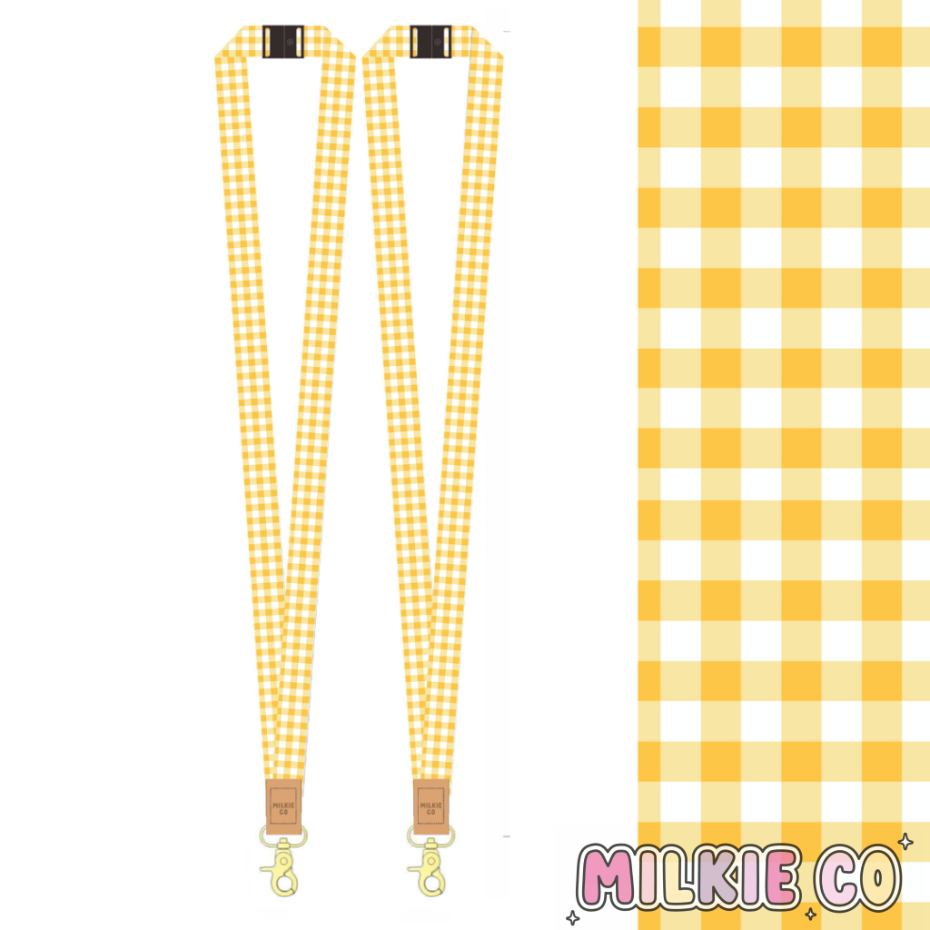 Sunshine Gingham Fabric Lanyard All Products