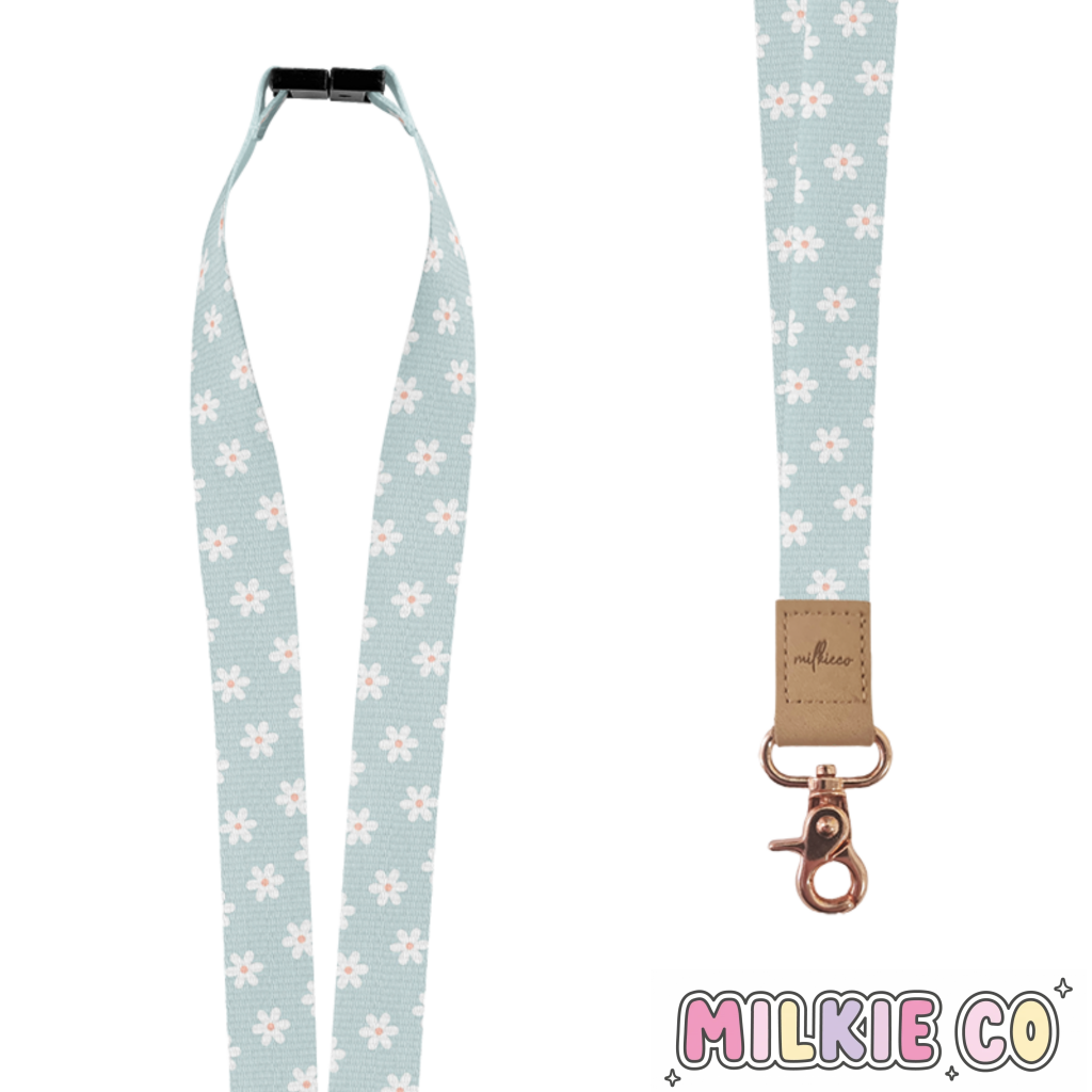 (Pre-Order) Teal Bloom Fabric Lanyard All Products