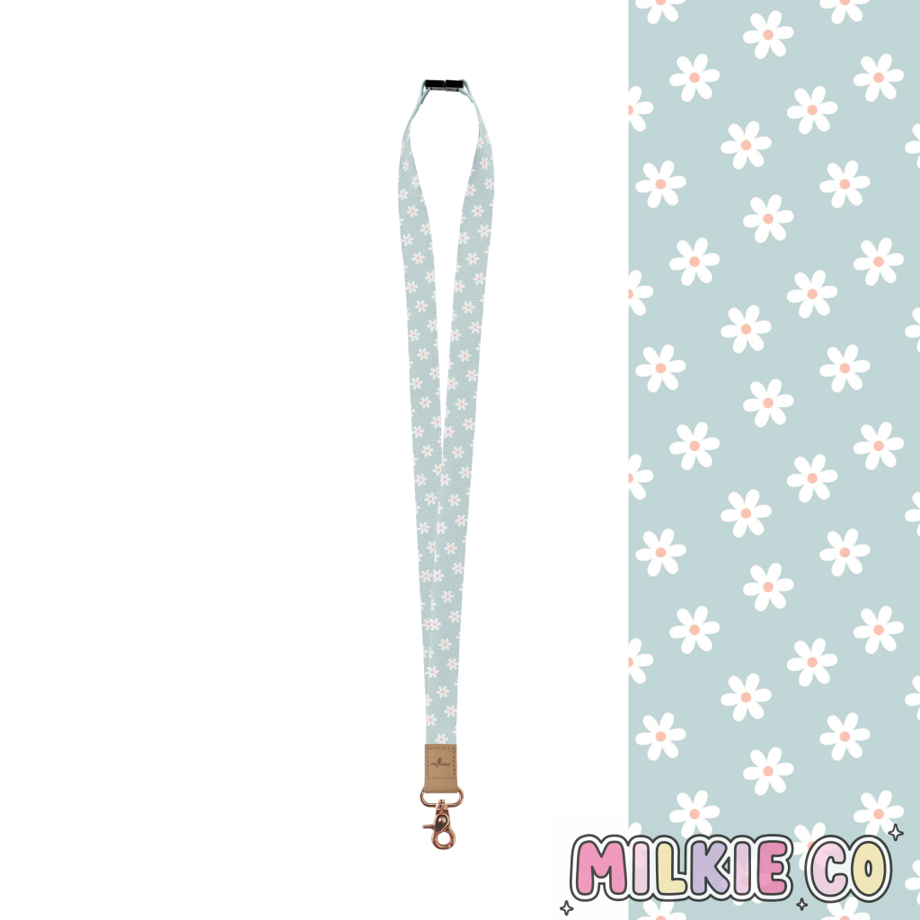 (Pre-Order) Teal Bloom Fabric Lanyard All Products