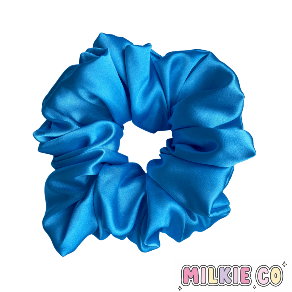 Xxl Baby Blue Satin Scrunchie All Products