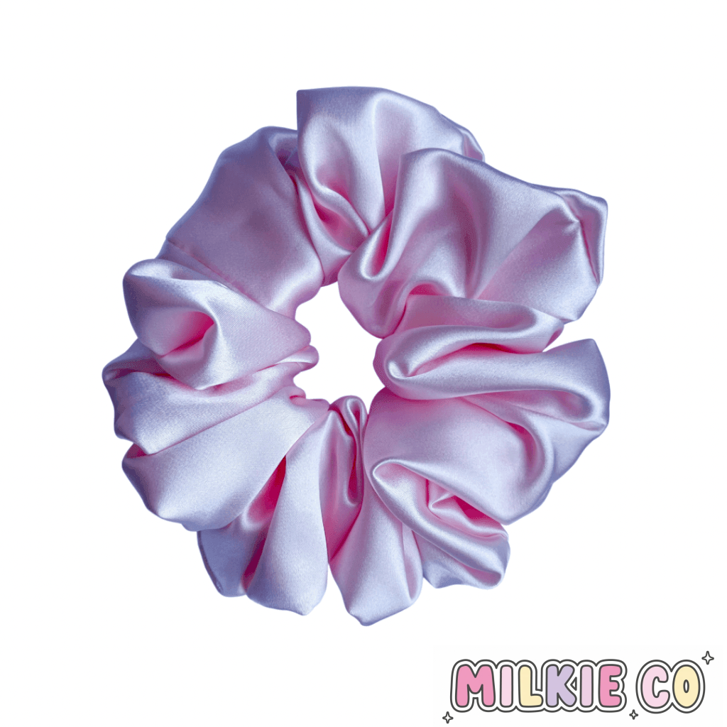 Xxl Baby Pink Satin Scrunchie All Products