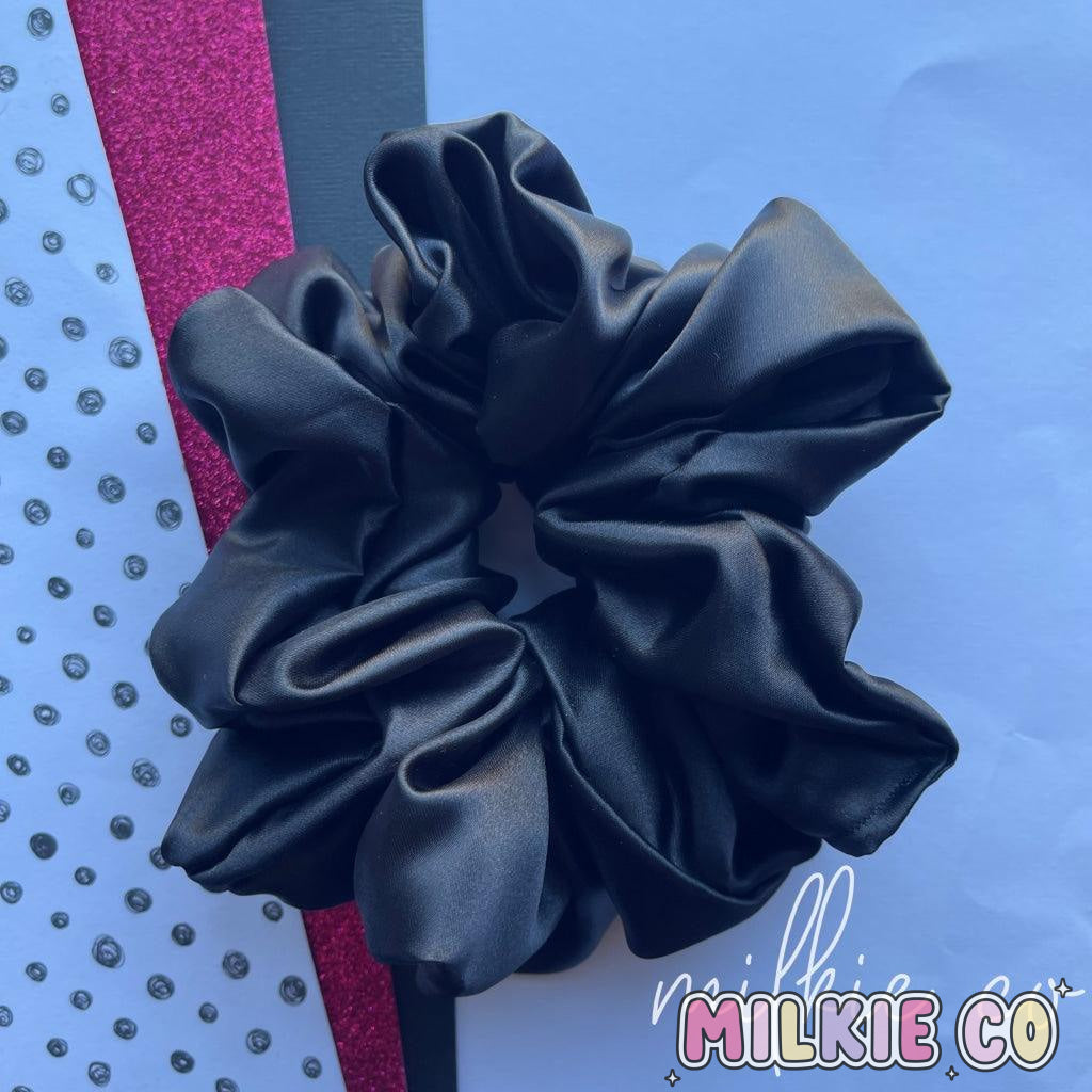 Xxl Black Satin Scrunchie All Products