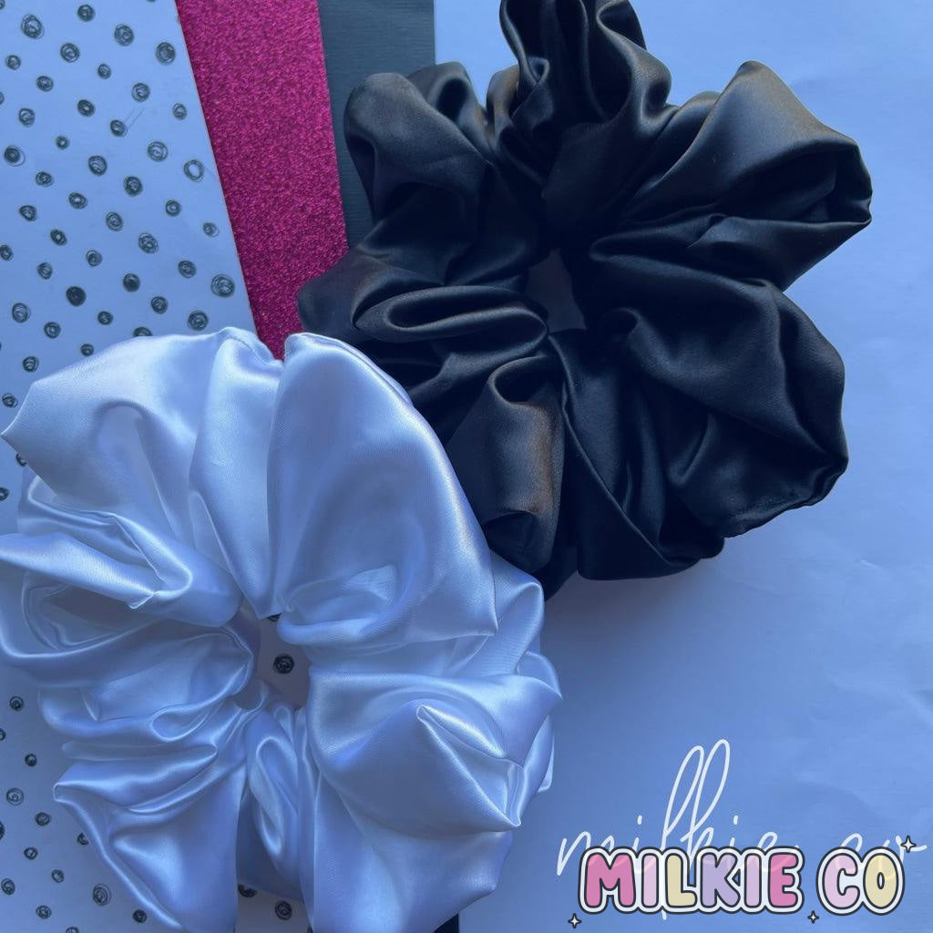 Xxl Black Satin Scrunchie All Products