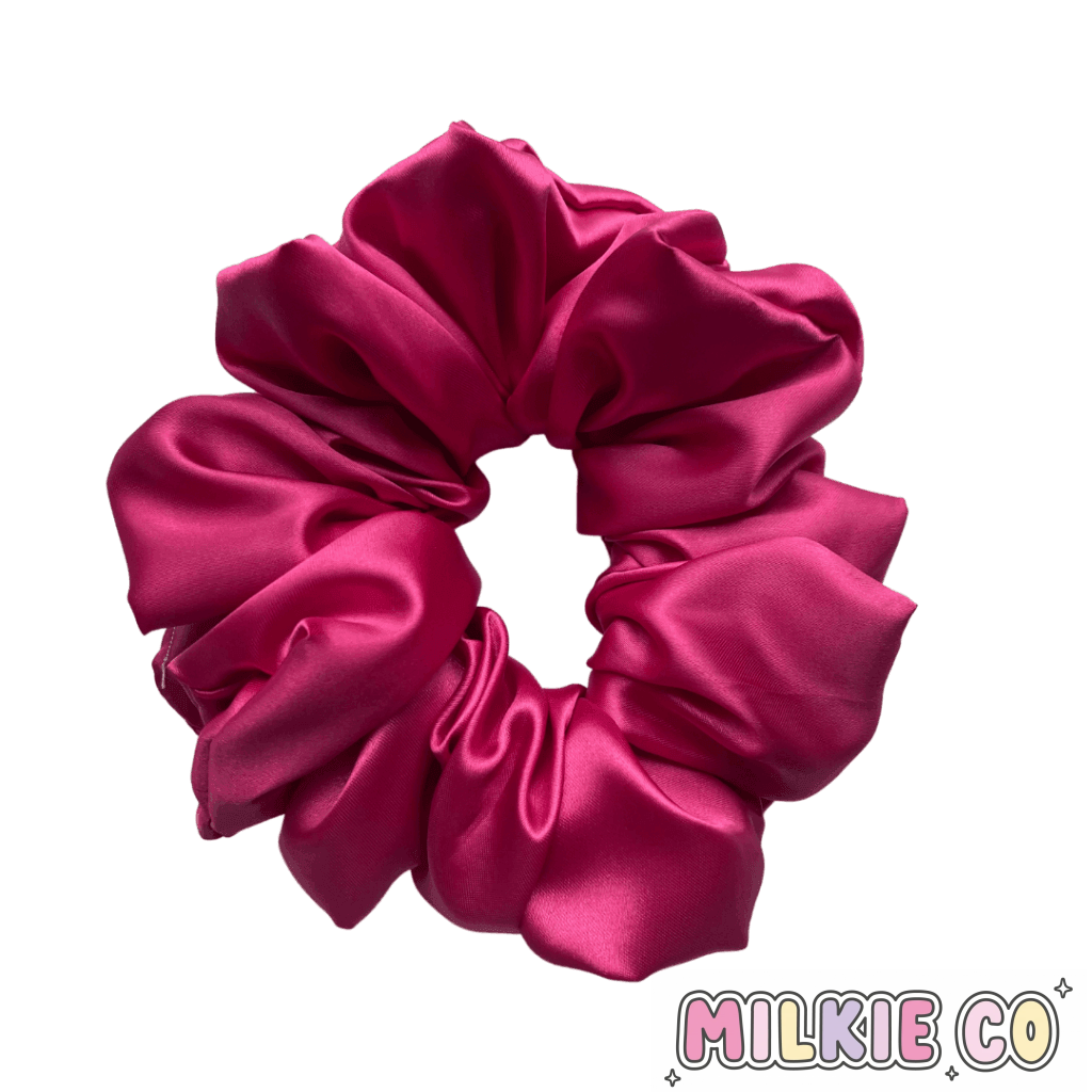 Xxl Fuschia Satin Scrunchie All Products