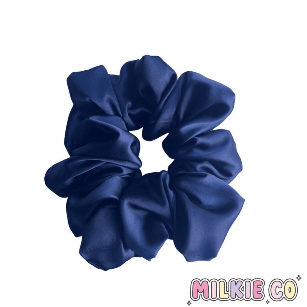 Xxl Navy Satin Scrunchie All Products