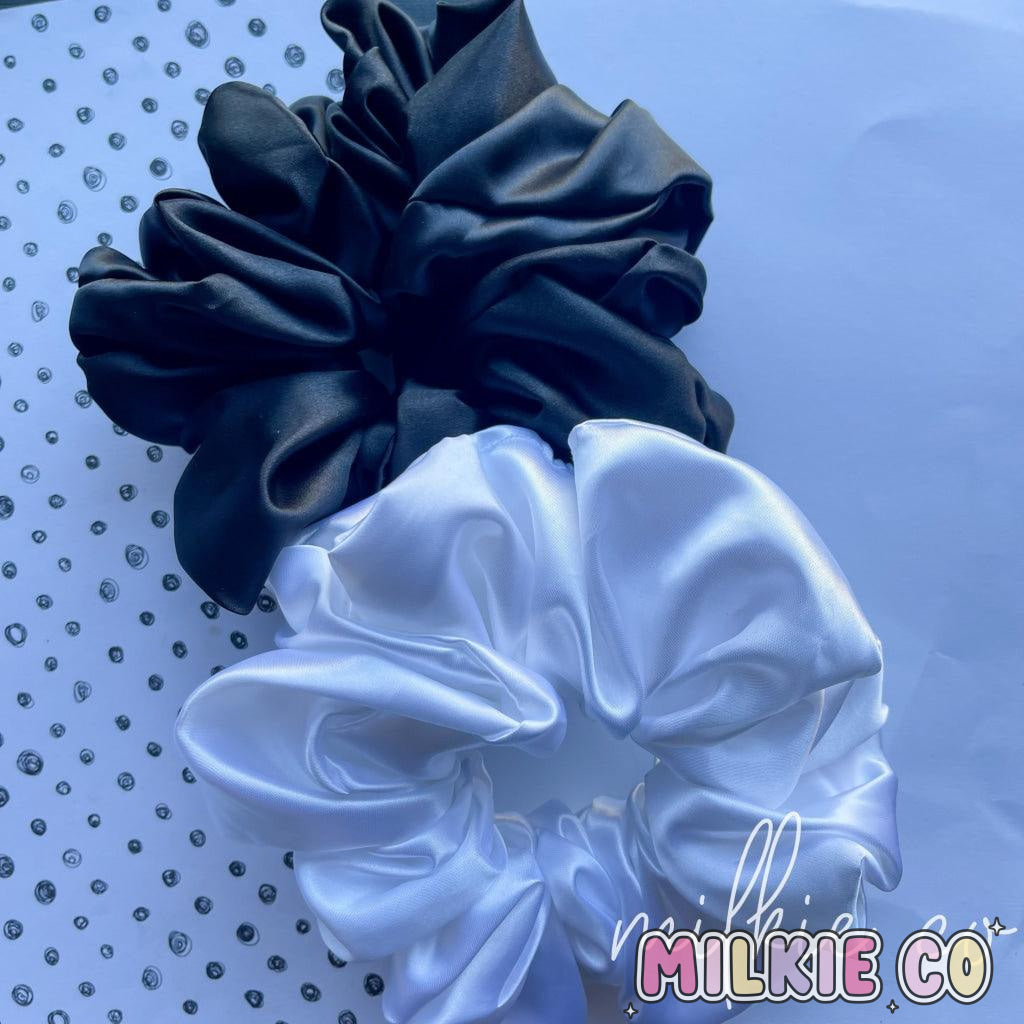 Xxl White Satin Scrunchie All Products